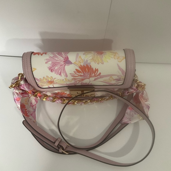 Aldo Butterfly & Floral Pink White Women's Shoulder Bag - Picture 16 of 16